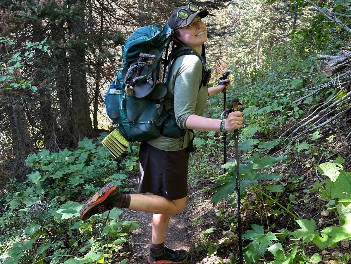 Pacific Crest Trail Hiker near Canadian Border